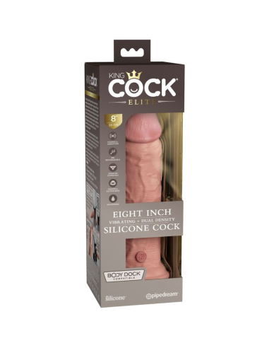 KING COCK - ÉLITE DILDO REALÍSTICO VIBRADOR and SILICONA 20.3 CM