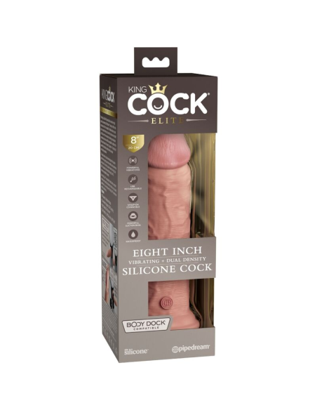 KING COCK - ÉLITE DILDO REALÍSTICO VIBRADOR and SILICONA 20.3 CM