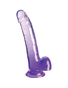 KING COCK - CLEAR DILDO CON TESTÍCULOS 20.3 CM MORADO