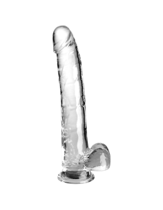 KING COCK - CLEAR DILDO CON TESTÍCULOS 24.8 CM TRANSPARENTE