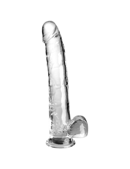 KING COCK - CLEAR DILDO CON TESTÍCULOS 24.8 CM TRANSPARENTE