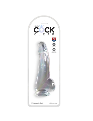 KING COCK - CLEAR DILDO CON TESTÍCULOS 15.2 CM TRANSPARENTE