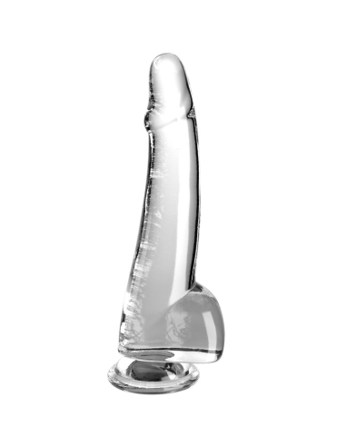 KING COCK - CLEAR DILDO CON TESTÍCULOS 19 CM TRANSPARENTE