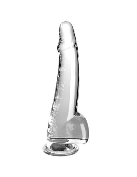 KING COCK - CLEAR DILDO CON TESTÍCULOS 19 CM TRANSPARENTE