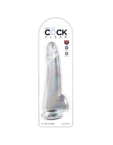 KING COCK - CLEAR DILDO CON TESTÍCULOS 19 CM TRANSPARENTE