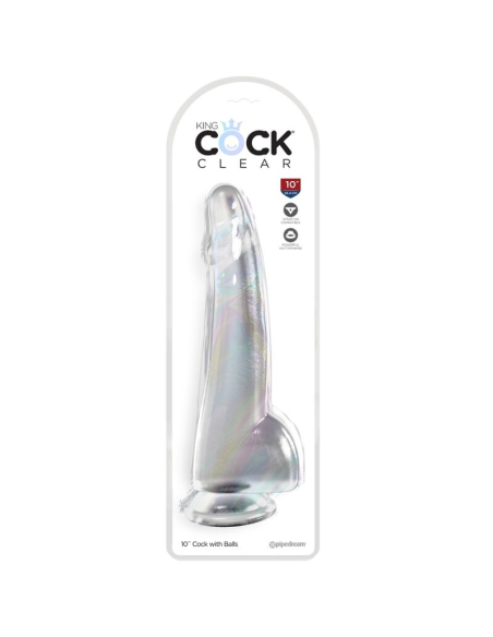 KING COCK - CLEAR DILDO CON TESTÍCULOS 19 CM TRANSPARENTE