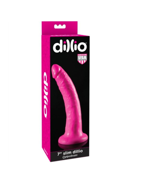 DILLIO - DILDO CON VENTOSA 17.8 CM - ROSA