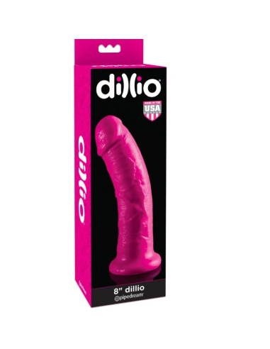 DILLIO - DILDO CON VENTOSA 20.32 CM ROSA