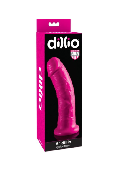 DILLIO - DILDO CON VENTOSA 20.32 CM ROSA