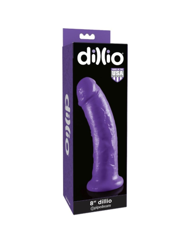 DILLIO - DILDO CON VENTOSA 20.32 CM LILA