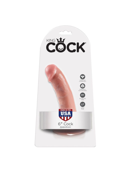 KING COCK - 6 PENE NATURAL 15.2 CM