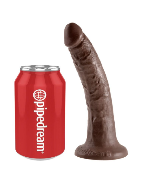 KING COCK - 7 PENE COLOR CHOCOLATE 17.8 CM