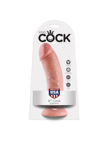 KING COCK - 8 PENE NATURAL 20.3 CM