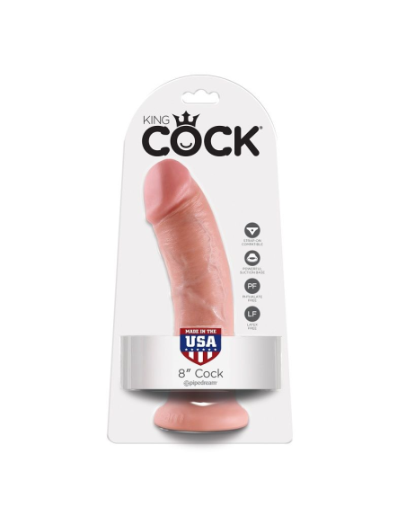 KING COCK - 8 PENE NATURAL 20.3 CM