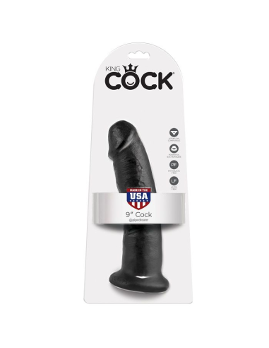 KING COCK - 9 PENE NEGRO 22.9 CM