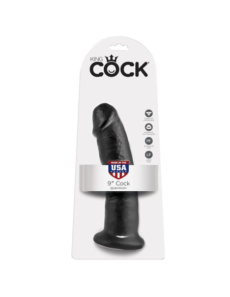 KING COCK - 9 PENE NEGRO 22.9 CM