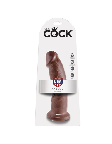 KING COCK - 9 PENE MARRÓN 22.9 CM