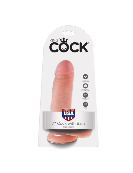 KING COCK - 7 PENE REALÍSTICO NATURAL 17.8 CM