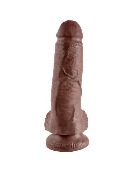 KING COCK - 8 PENE REALÍSTICO MARRÓN 20.3 CM