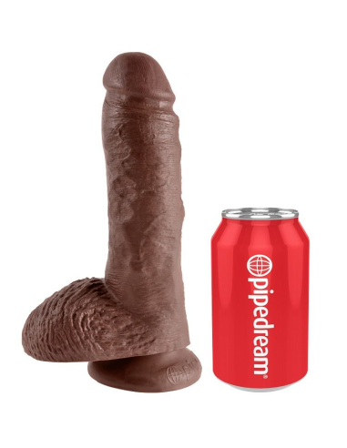 KING COCK - 8 PENE REALÍSTICO MARRÓN 20.3 CM