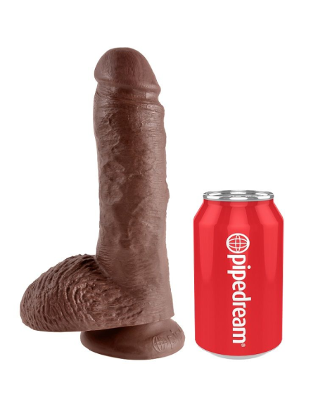 KING COCK - 8 PENE REALÍSTICO MARRÓN 20.3 CM