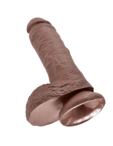 KING COCK - 8 PENE REALÍSTICO MARRÓN 20.3 CM
