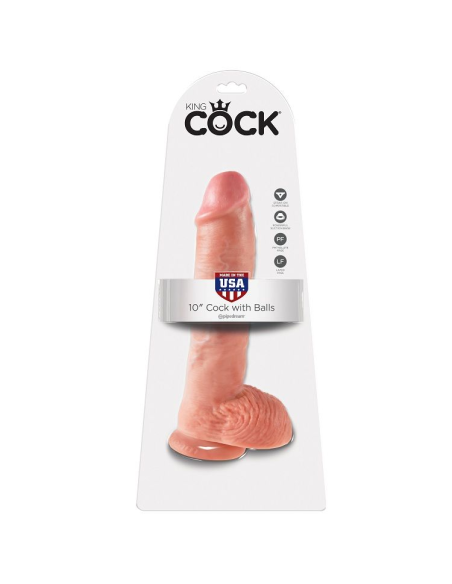KING COCK - 10 PENE REALÍSTICO NATURAL 26.5 CM