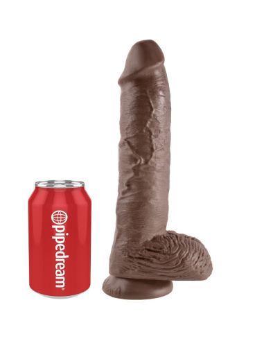 KING COCK - 10 PENE REALÍSTICO MARRÓN 26.5 CM