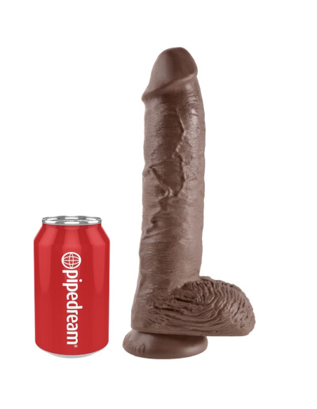 KING COCK - 10 PENE REALÍSTICO MARRÓN 26.5 CM