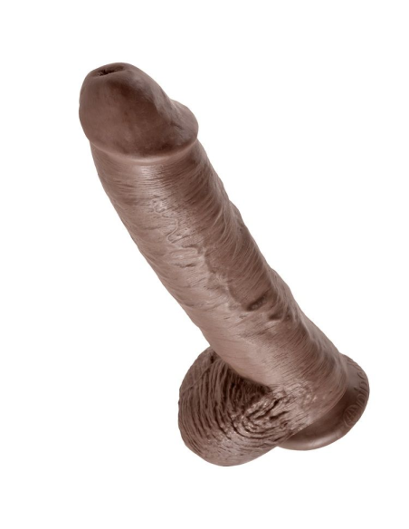 KING COCK - 10 PENE REALÍSTICO MARRÓN 26.5 CM