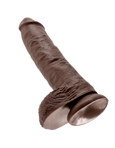 KING COCK - 10 PENE REALÍSTICO MARRÓN 26.5 CM