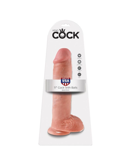 KING COCK - 11 PENE REALÍSTICO NATURAL 28 CM