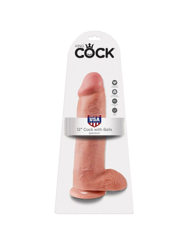 KING COCK - 12 PENE REALÍSTICO NATURAL 30.48 CM