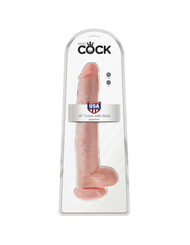KING COCK - PENE CON TESTÍCULOS 35.6 CM COLOR NATURAL