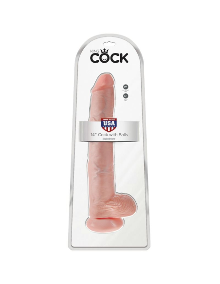 KING COCK - PENE CON TESTÍCULOS 35.6 CM COLOR NATURAL