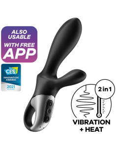 SATISFYER - HEAT CLIMAX VIBRADOR ANAL APP NEGRO