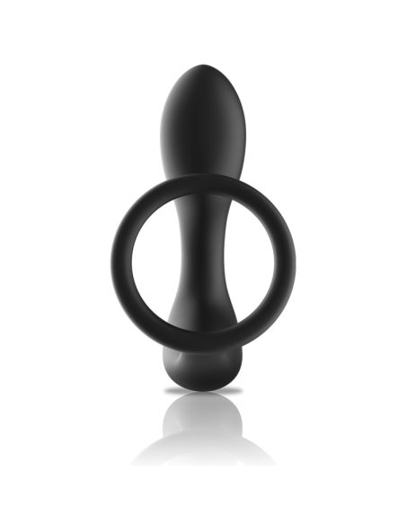 BLACKandSILVER - MASAJEADOR ANAL CONTROL REMOTO SILICONA RECARGABLE NEGRO