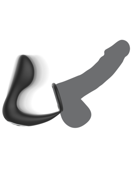 BLACKandSILVER - MASAJEADOR ANAL CONTROL REMOTO SILICONA RECARGABLE NEGRO