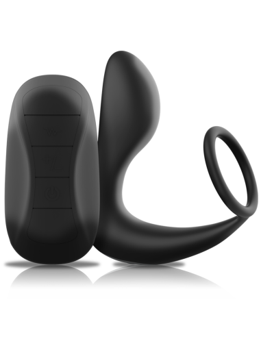 BLACKandSILVER - MASAJEADOR ANAL CONTROL REMOTO SILICONA RECARGABLE NEGRO