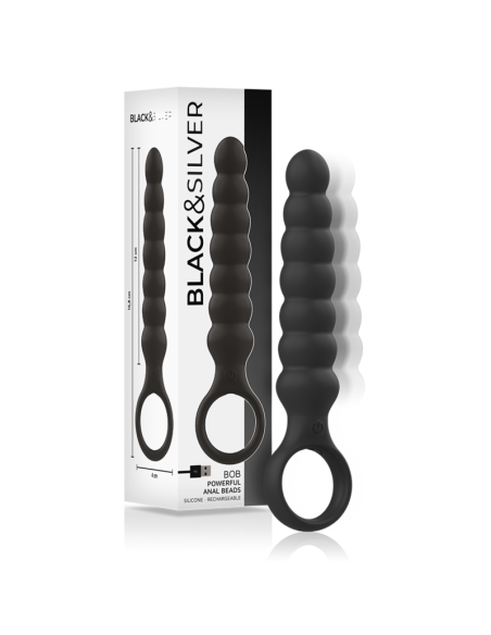 BLACKandSILVER - BOB POTENTE VIBRADOR DILATADOR ANAL SILICONA