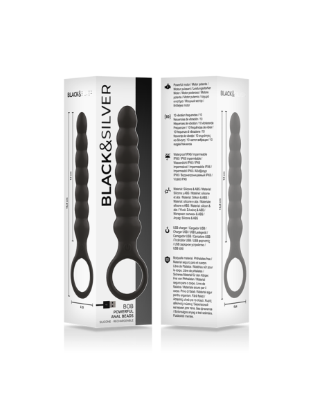 BLACKandSILVER - BOB POTENTE VIBRADOR DILATADOR ANAL SILICONA