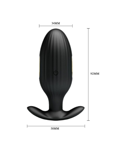 PRETTY LOVE - JEFFERSON PLUG ANAL CONTROLADO POR APP NEGRO