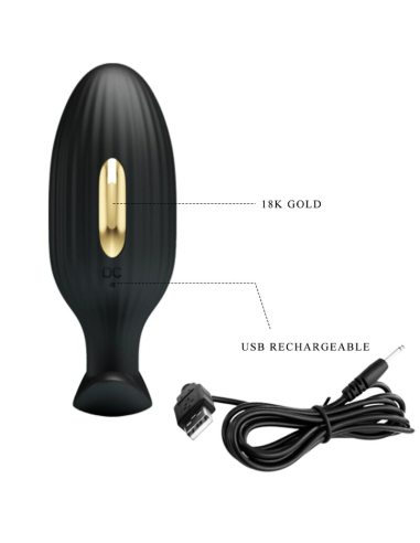 PRETTY LOVE - JEFFERSON PLUG ANAL CONTROLADO POR APP NEGRO