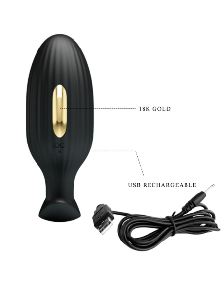 PRETTY LOVE - JEFFERSON PLUG ANAL CONTROLADO POR APP NEGRO