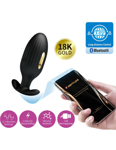 PRETTY LOVE - JEFFERSON PLUG ANAL CONTROLADO POR APP NEGRO