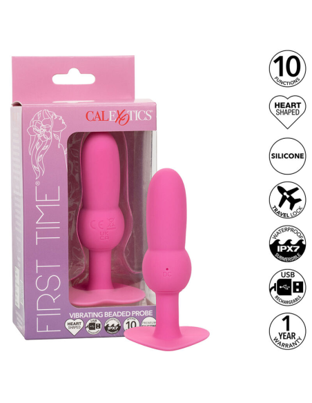 CALEXOTICS - FIRST TIME PLUG ANAL CON CUENCAS 10 VIBRACIONES ROSA