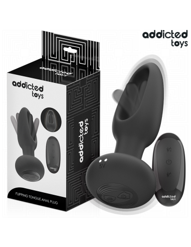 ADDICTED TOYS - PLUG ANAL CON LENGUA VIBRADORA Y CONTROL REMOTO