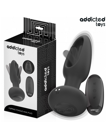 ADDICTED TOYS - PLUG ANAL CON LENGUA VIBRADORA Y CONTROL REMOTO