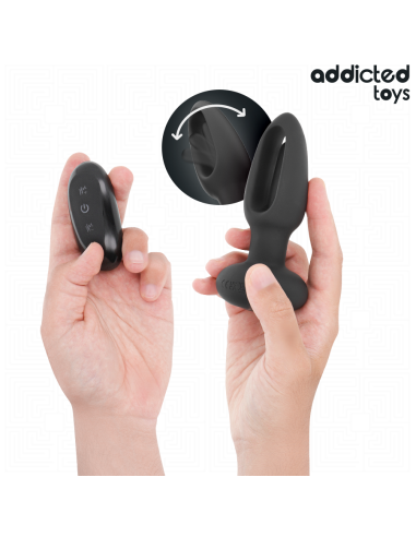 ADDICTED TOYS - PLUG ANAL CON LENGUA VIBRADORA Y CONTROL REMOTO