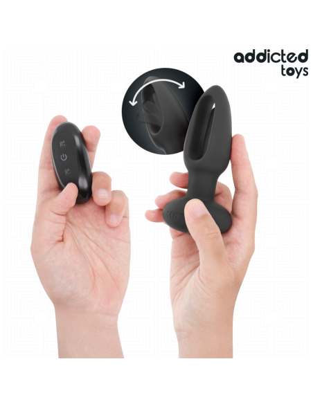 ADDICTED TOYS - PLUG ANAL CON LENGUA VIBRADORA Y CONTROL REMOTO